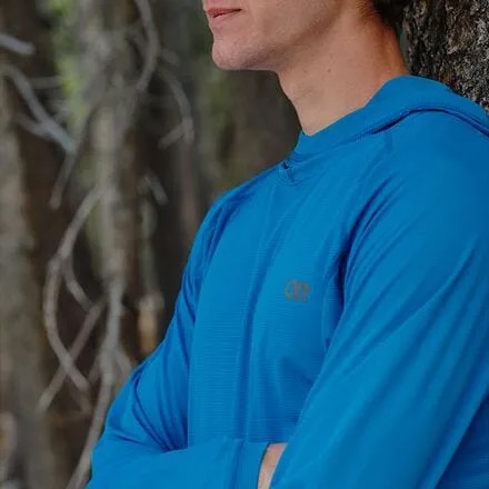 Рубашка с длинными рукавами и капюшоном Echo мужская Outdoor Research, цвет Classic Blue
