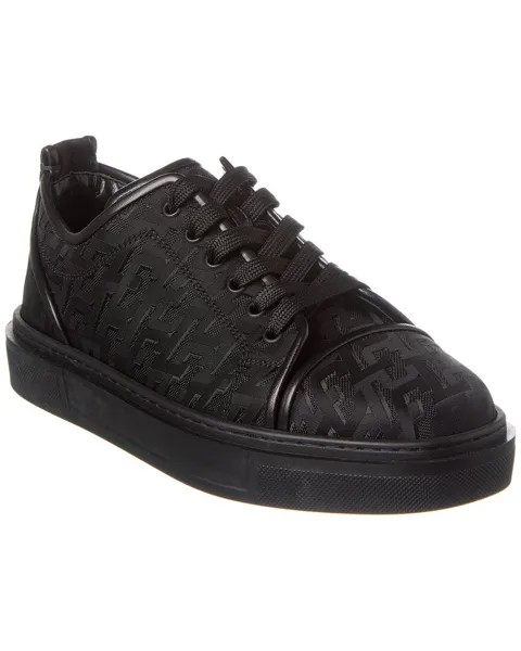 Christian Louboutin Adolon Junior жаккардовые кроссовки, черный