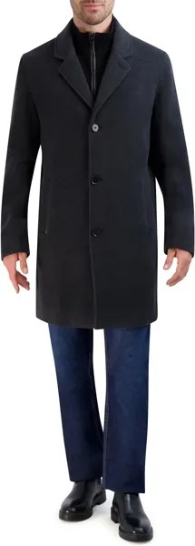 Пальто Cole Haan Wool Plush Car Coat, угольный