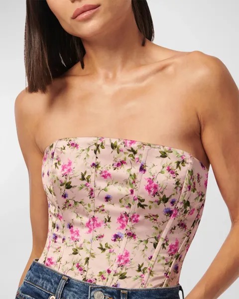 Боди-корсет Tamara с цветочным принтом Cami NYC, цвет Spring Geranium