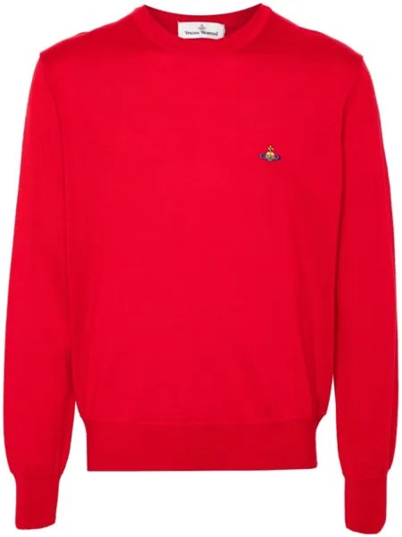 Vivienne Westwood свитер с вышивкой Orb, красный