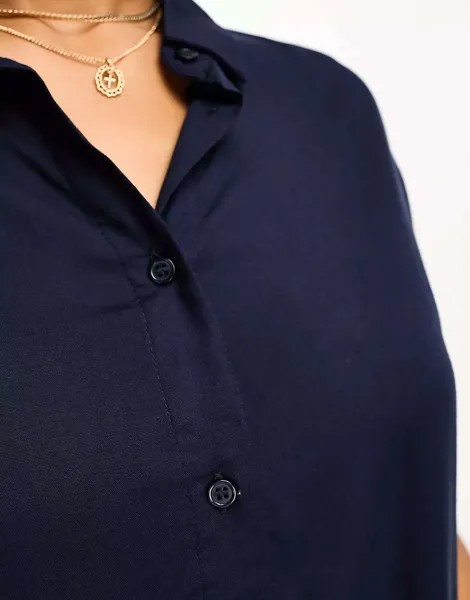 Оверсайз-рубашка Monki темно-синего цвета