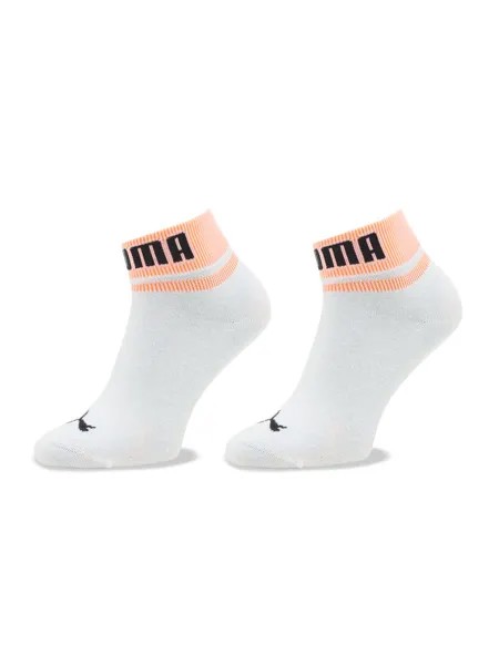 Носки Unisex New Heritage Quarter 2P 938021 Puma, оранжевый/белый
