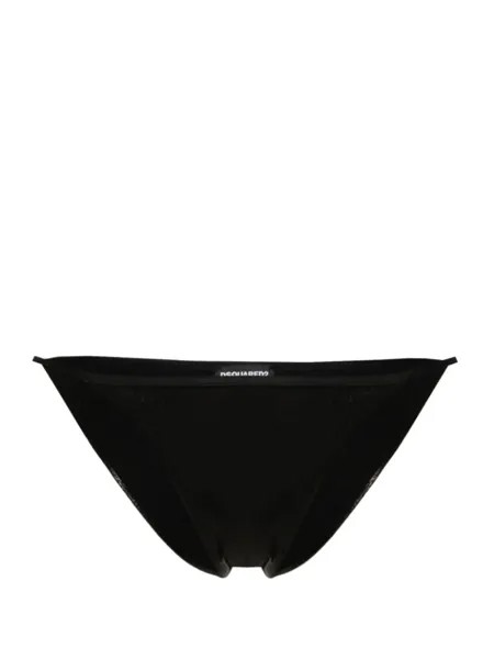 Dsquared2 плавки бикини с эффектом металлик, черный