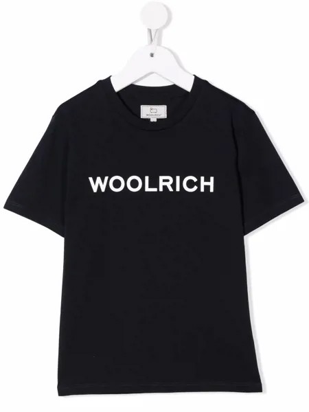 Woolrich Kids футболка с логотипом