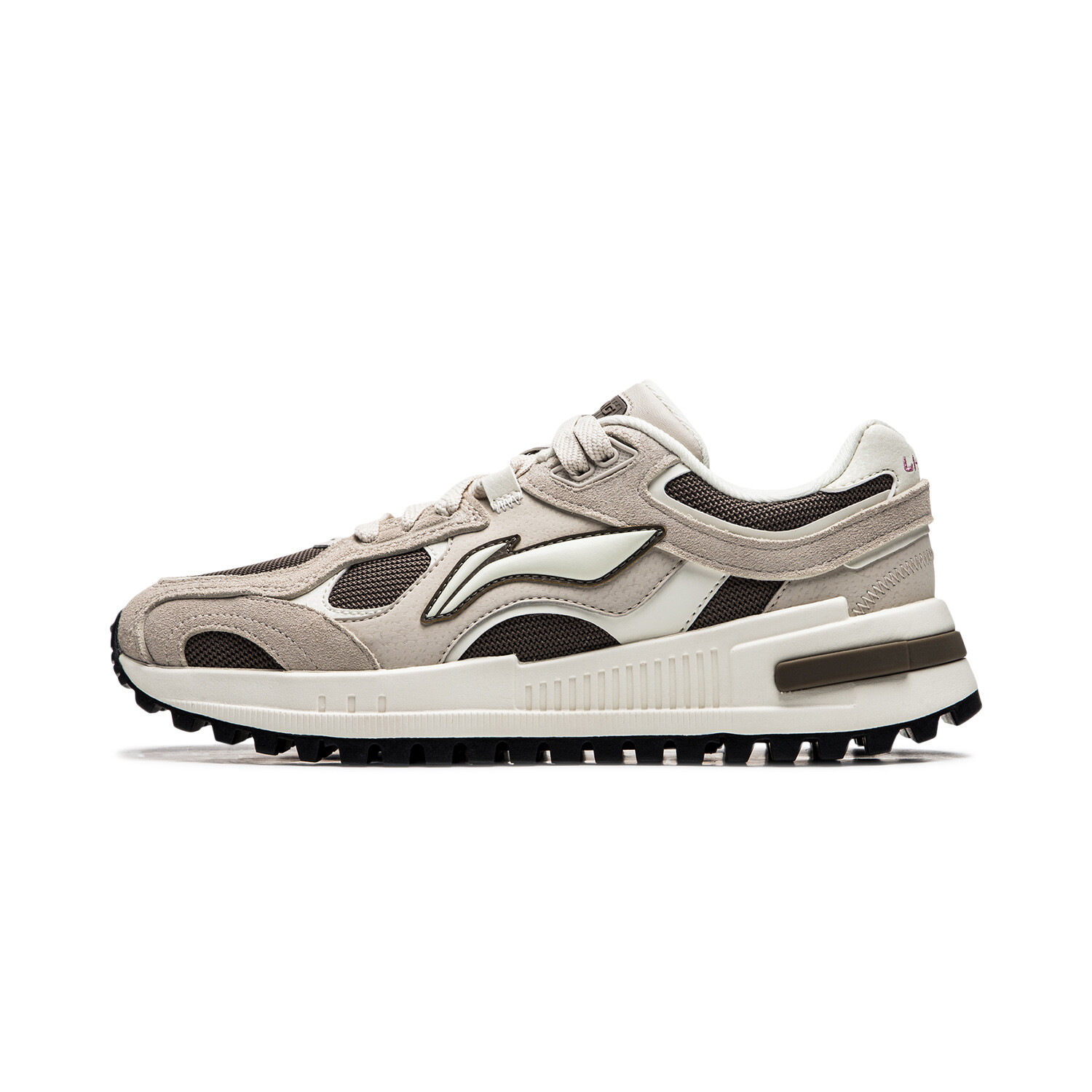 Кроссовки LINING Wind Rider 2.0 Lifestyle Shoes Women's Low-top Moonlight Grey / Mushroom Brown, коричневый