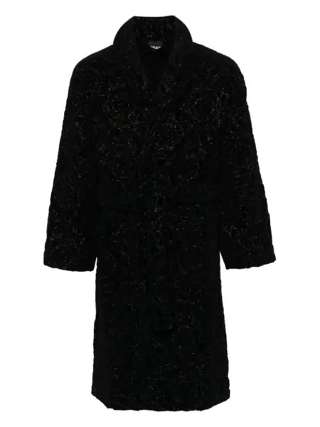 Versace жаккардовый халат, черный