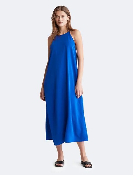 Платье-комбинация макси с вырезом халтер Calvin Klein