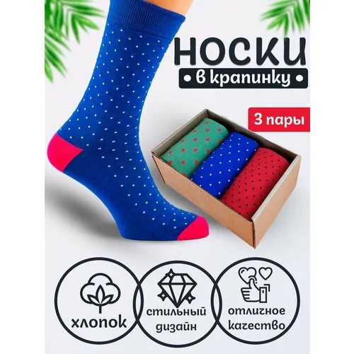 Носки Годовой запас носков, комплект, 3 пары, размер 29 (43-45), мультиколор