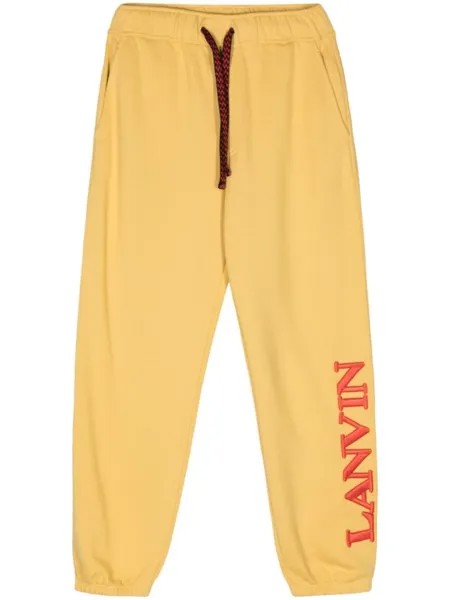 Lanvin спортивные брюки с вышитым логотипом из коллаборации с Future, желтый