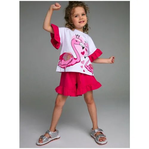 Пижама  playToday, размер 116, фуксия