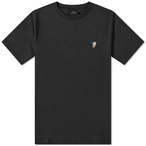 Футболка Paul Smith в широкую полоску с зеброй, черный