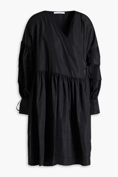 Платье Amelie из тафты с запахом и сборками CECILIE BAHNSEN, черный
