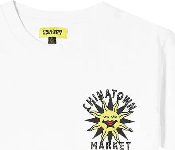 Футболка Chinatown Market Sunshine Over The Pyramids T-Shirt 'Cream', кремовый