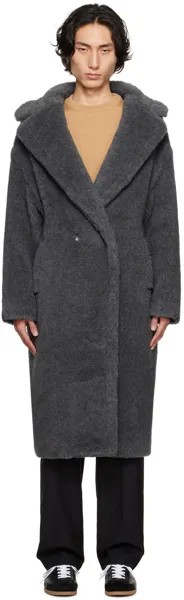Серое пальто Teddy Bear Icon Max Mara