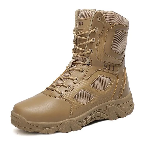 Армейские боевые ботинки Открытый поход обувь Тактические военные ботинки для мужчин Пустынные сапоги Водонепроницаемые кожаные сапоги Buskin