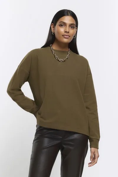 Уютный свитшот с длинными рукавами River Island, зеленый