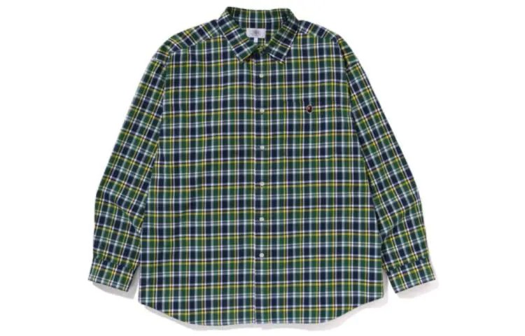 Рубашка свободного кроя BAPE Mini Bape Check A Bathing Ape, красный