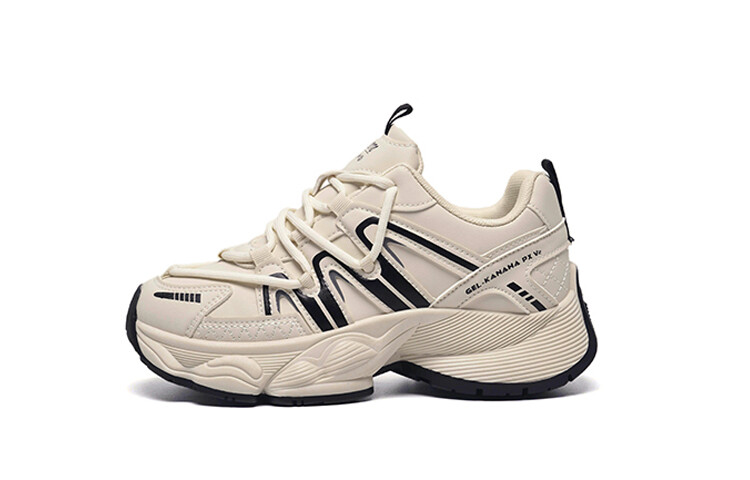 Кроссовки OAOQ Chunky Sneakers Women's Low-top, бежевый/синий
