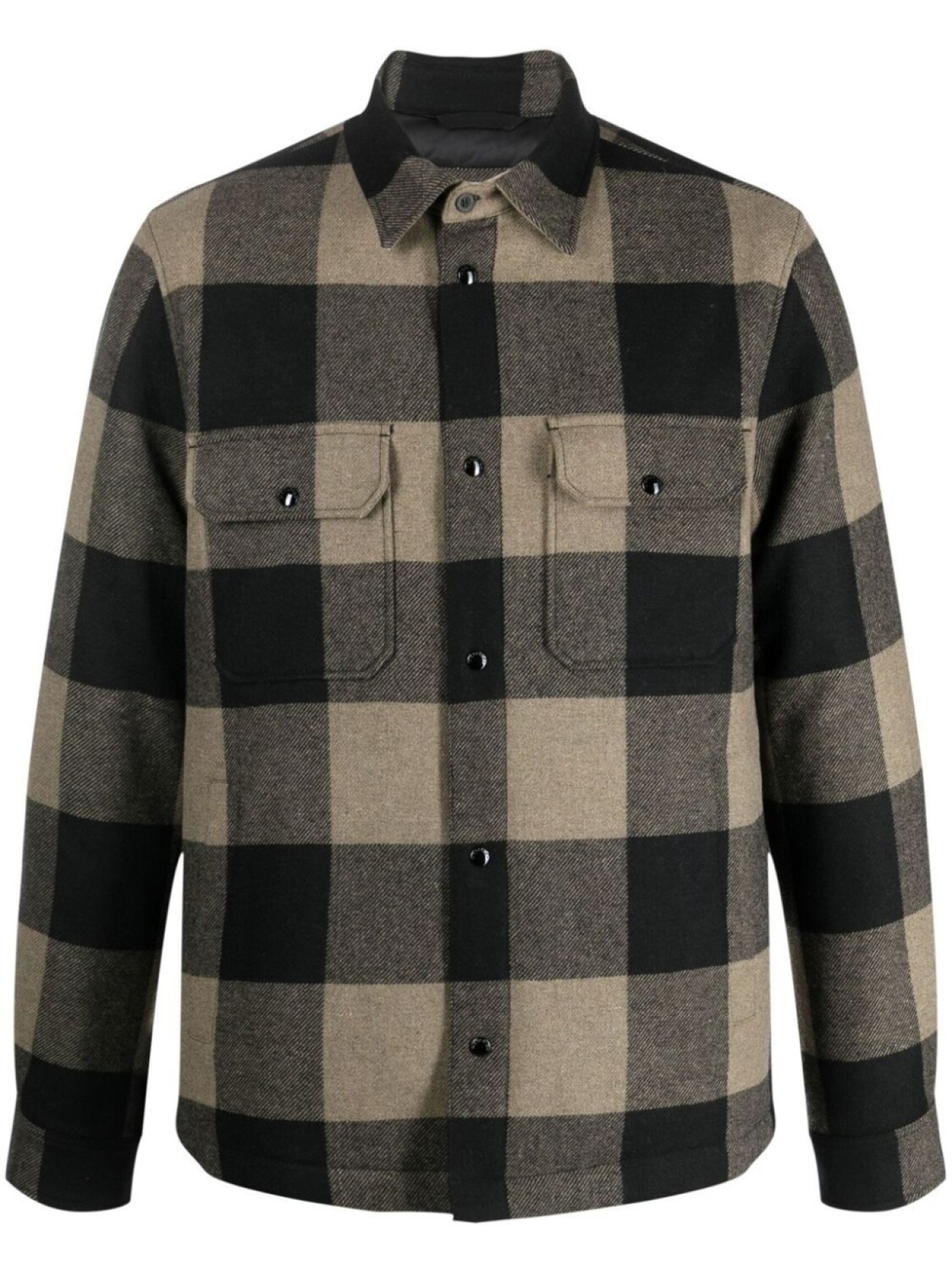 Woolrich стеганая куртка-рубашка в клетку, зеленый