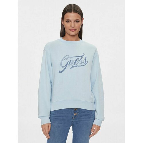 Свитшот GUESS, размер XS [INT], голубой