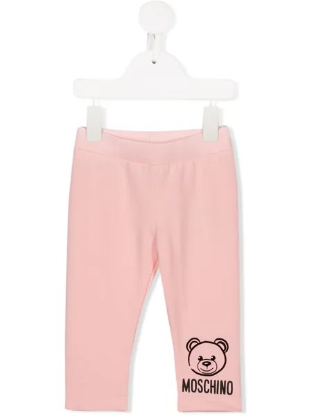 Moschino Kids легинсы с логотипом