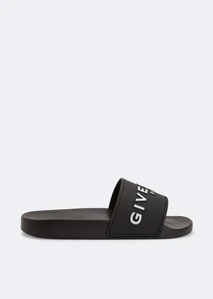 Шлепанцы GIVENCHY Logo slides, черный