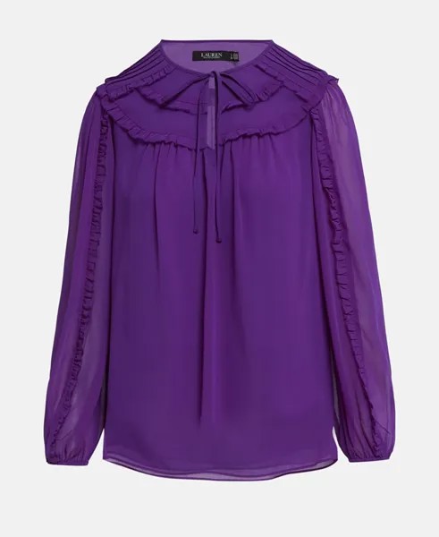 Элегантная блузка-рубашка Lauren Ralph Lauren, фиолетовый