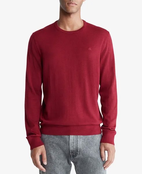 Мужской свитер из очень тонкой шерсти мериноса Calvin Klein, красный