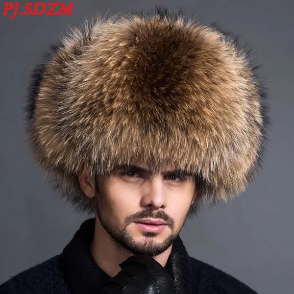 PJ.SDZM Новое поступление зимние мужские защитные ушные шапки-бомберы мужские утепленные шапки из лисьего меха теплые шапки