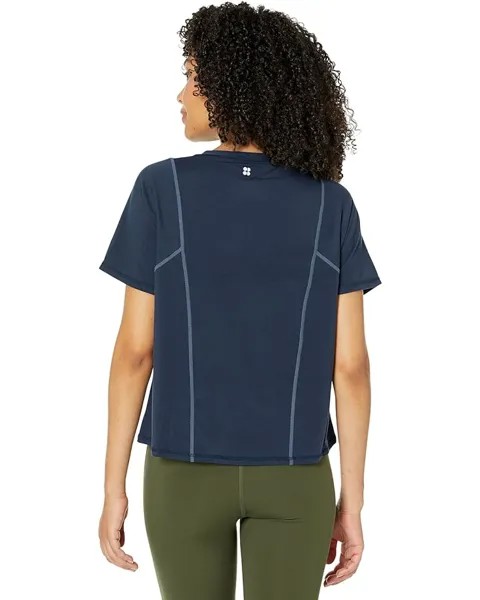 Топ Sweaty Betty Haste Running Short Sleeve Top, цвет Navy Blue