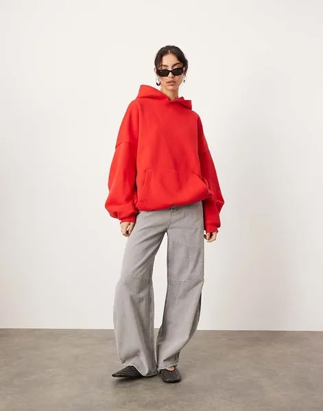 Красная толстовка оверсайз премиум-класса ASOS EDITION