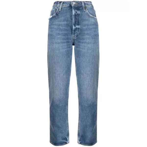 Джинсы riley cropped denim jeans Agolde, синий