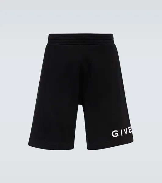 Хлопковые шорты с логотипом Givenchy, черный