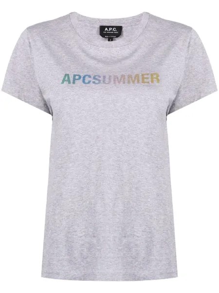 A.P.C. топ с короткими рукавами и логотипом