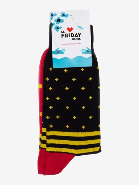 Носки с узорами St.Friday Socks с горошинами Черные, Черный