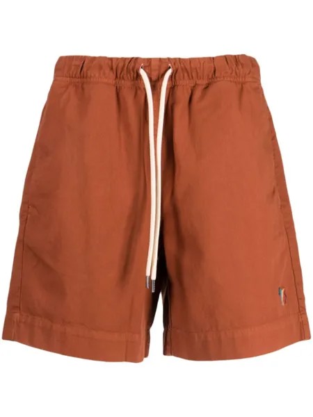 PS Paul Smith спортивные шорты с вышитым логотипом, оранжевый