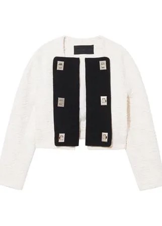 Proenza Schouler твидовый пиджак с контрастными вставками