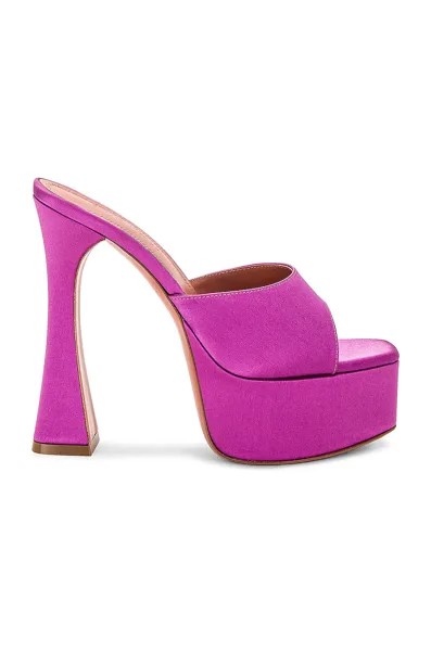 Мюли Amina Muaddi Dalida Satin Sandal, цвет Plum