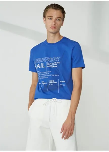 Однотонная мужская футболка Saks с круглым вырезом RIG T-SHIRT Murphy&Nye