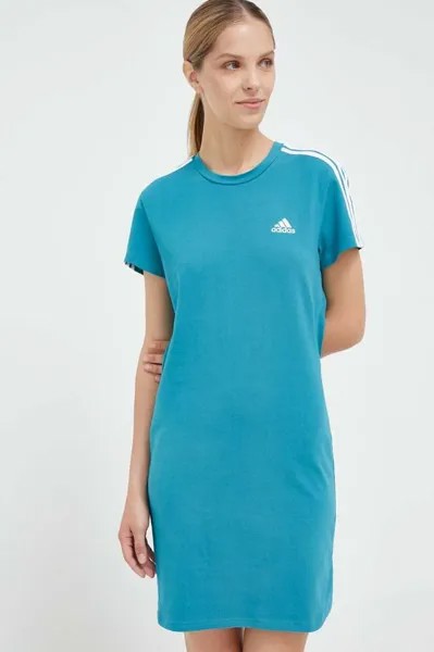 Адидас платье adidas, бирюзовый