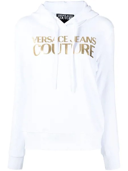 Versace Jeans Couture logo-print cotton hoodie