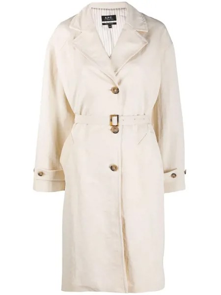 A.P.C. belted single-breasted coat
