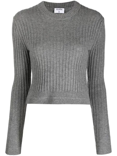 Шерстяная толстовка с круглым вырезом Filippa K, серый