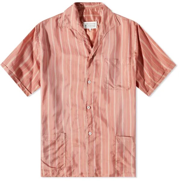 Рубашка в полоску для отпуска Maison Margiela, розовый