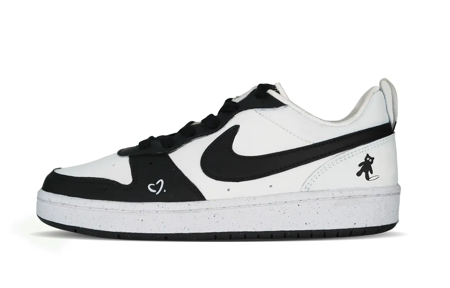 Кроссовки Nike Court Borough Skateboarding Shoes Women's Low-top Black/white, черный/белый