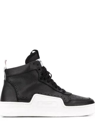 Thom Browne высокие кроссовки из зернистой кожи