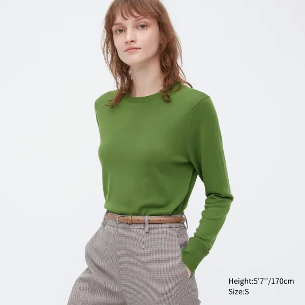 Джемпер женский UNIQLO 450509COL51 зеленый XS (доставка из-за рубежа)