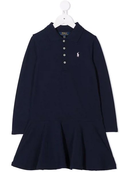 Ralph Lauren Kids платье поло с вышитым логотипом