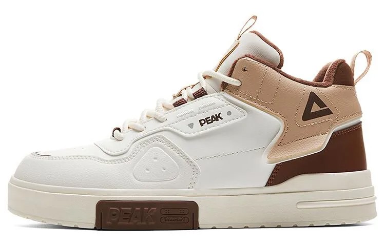 Кроссовки PEAK Skateboarding Shoes Unisex Mid-top Canvas White, белый